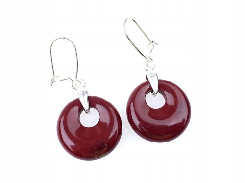  Red jasper hanging earrings silver 925