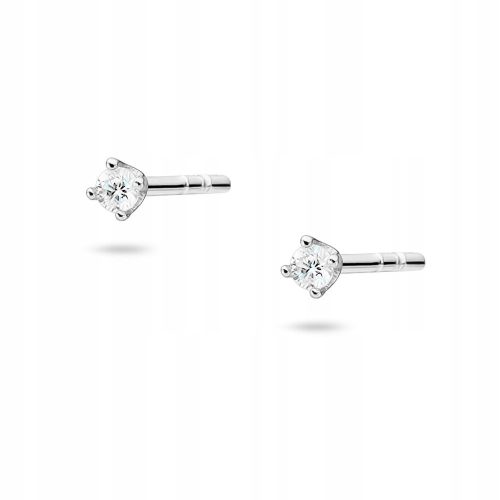  SILVER EARRINGS pr. 925 with cubic zirconia on a stud