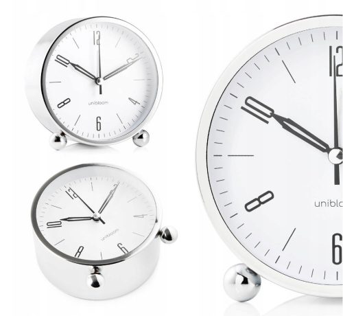 Clock for home Unibloom Alarm Clock, Silver, 11.6 cm