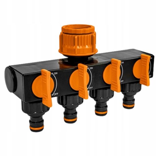  4-way tap distributor with WATERING valves