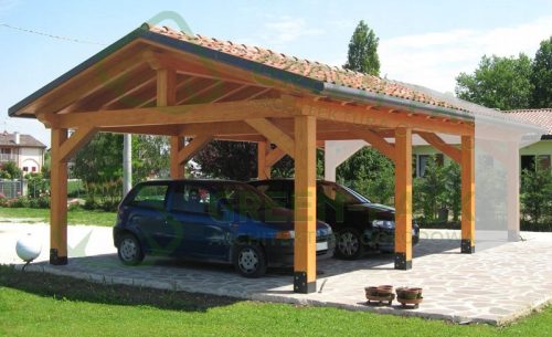 Pavilions, shelters, roofs Green-Pack.pl Shelter, wood, 600 x 520 x 380 cm