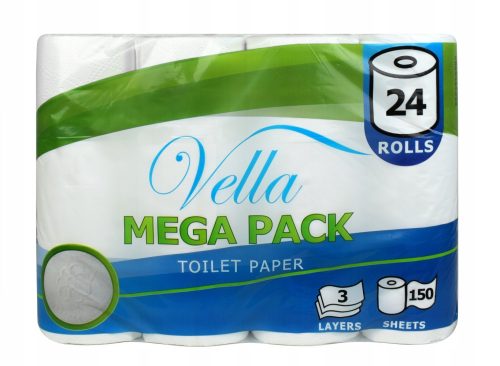 VELLA unscented toilet paper 24 pcs.