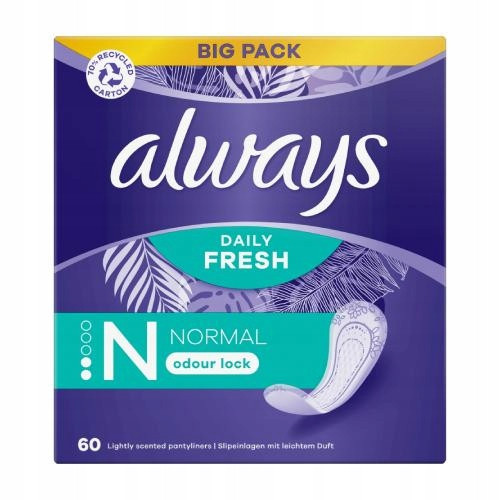  Always Dailies Normal Fresh & Protect Panty Liners, 60 pcs.