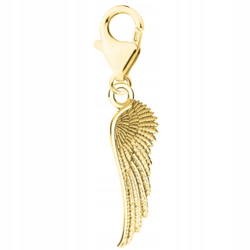  Gold hanging pendant Wing silver 925