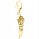  Gold hanging pendant Wing silver 925