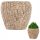  Duwen flowerpot, 12 cm x 12 x 10.5 cm, diameter 12 cm, ceramic in brown and beige tones