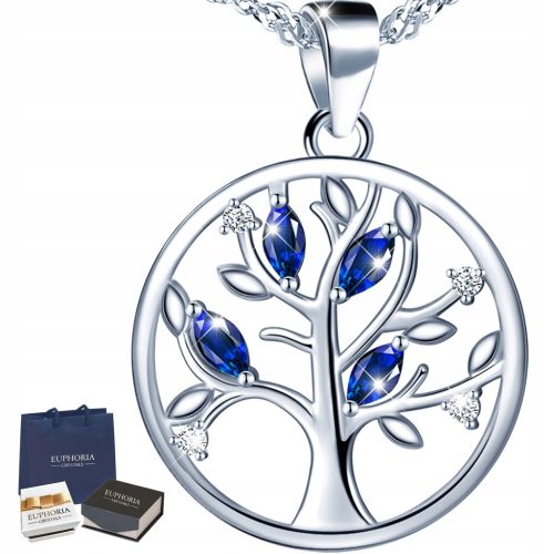  Tree of Happiness Necklace Zircons Silver 925