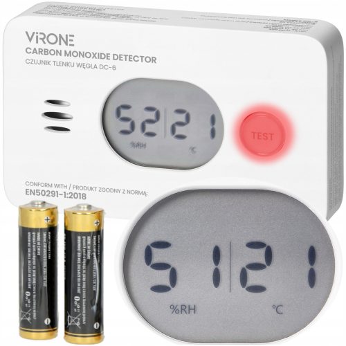 Carbon Monoxide Temperature Humidity Battery Powered Carbon Monoxide Sensor 10 YEARS