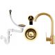 SINK High-quality, gold-colored stand-alone kitchen faucet