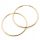  Silver earrings gold plated 925 smooth circles 50 mm