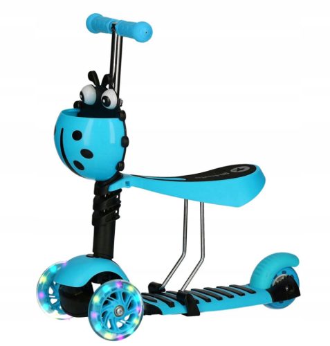  Bobo-San three-wheeled balance scooter, blue ladybug