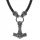  NORDIC NECKLACE WOLVES THOR'S HAMMER LEATHER STRAP