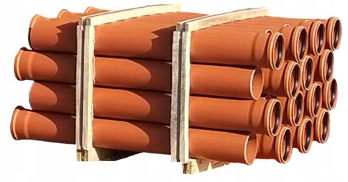 Sewage pipe 160 SN4 fi160 2 m Orange pipe for septic tank