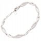  Silver Bracelet 925 long waves