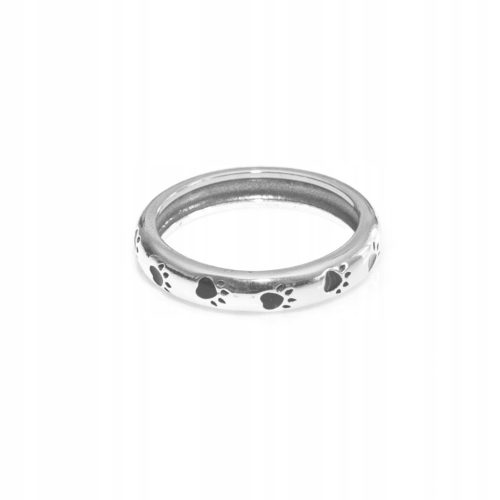  Silver ring band DOG PAWS size 11