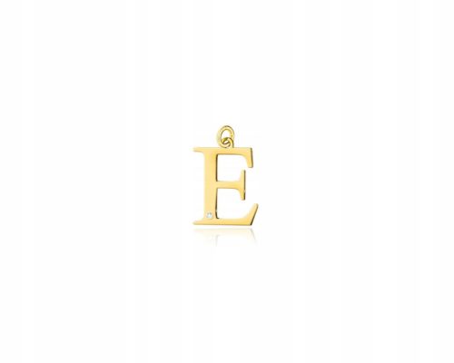  GOLD PENDANT SMALL LETTER EZ WITH DIAMOND ENGRAVING