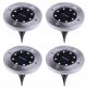  Recessed solar light SuperLED Silver 14 cm 4 pcs.