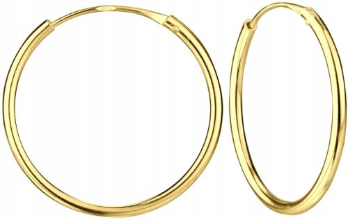  GOLD HOOP EARRINGS WOMEN'S HOOP 925 SILVER GOLD PLATED