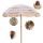 Parasol for terrace and garden - DOMAREX classic umbrella, beige and brown, 95 x 180 cm