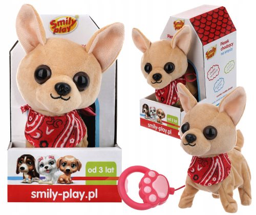  SMILY PLAY DOG A DOG WALKING ON A LEASH BAKING