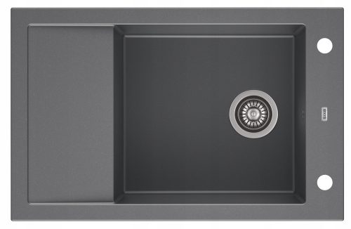 Moderno Buddy 40 single-bowl sink, grey granite tones