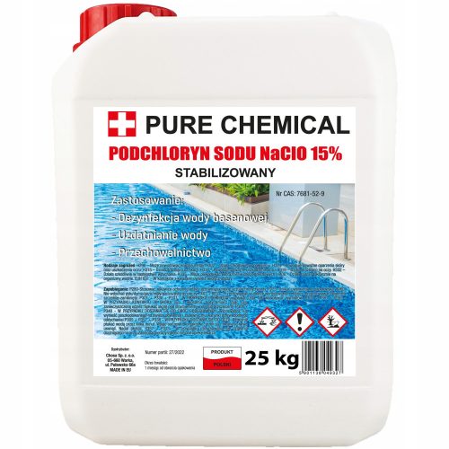 Pool Chemicals Liquid Chlorine PURE CHEMICAL 25 kg 21 l