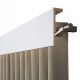  Curtain rod cover, ceiling rail cover, 240 cm, white-black oak veneer