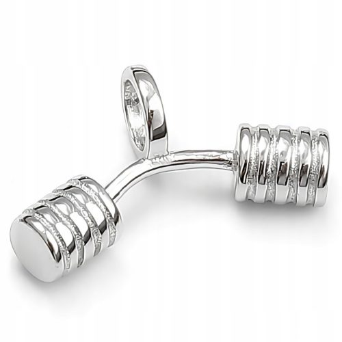  Silver pendant/barbell