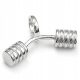  Silver pendant/barbell
