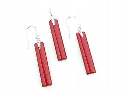  Silver set silver pr 925 red red