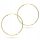  GOLD HOOP EARRINGS 50mm pr. 585 CIRCLE RING 14k