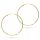  GOLD HOOP EARRINGS 50mm pr. 585 CIRCLE RING 14k