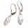  Silver earrings 925 white zircons teardrops shiny