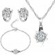  SILVER JEWELRY SET ROSE SILVER 925