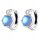  Silver earrings SHINING BLUE DROPS S925