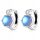  Silver earrings SHINING BLUE DROPS S925