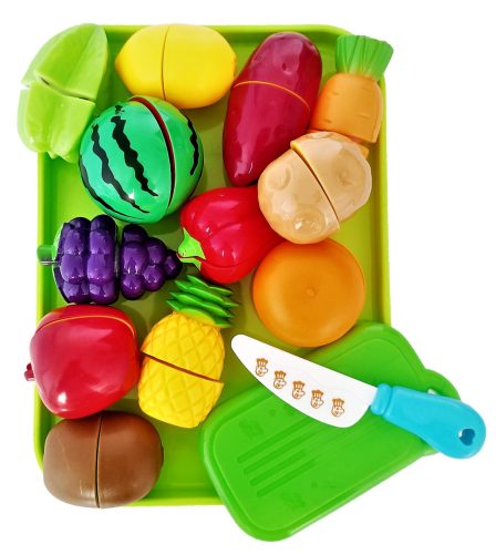  SMILY PLAY Vegetables fruit cutting tray knife