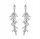  Silver earrings steel zircons crystals