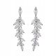  Silver earrings steel zircons crystals