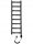  ELECTRIC HEATER LADDER vertical 450W DEX 990/300 BLACK MATT