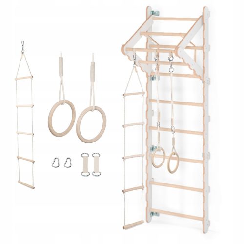  Gymnastic training ladder for children + Gymnastic rings + Rope ladder