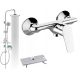 OVEO range surface-mounted shower set + Top range black shower fitting