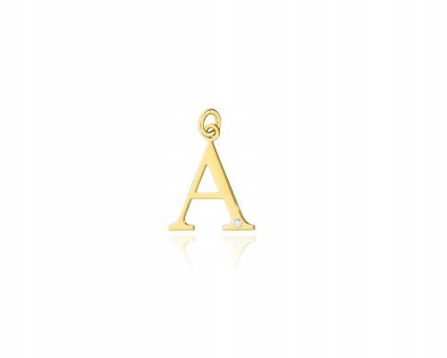  GOLD PENDANT SMALL LETTER AZ WITH DIAMOND ENGRAVING