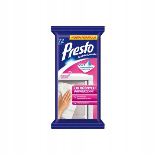  PRESTO wipes for various surfaces 55pcs