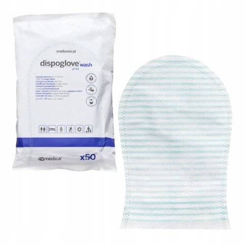  Body wash gloves impregnated with CV Medica Dispoglove soap 50 pieces