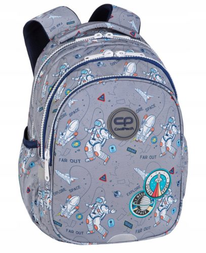  CoolPack Multi-Compartment School Backpack, Grey and Silver Tones, Multicoloured, 21 Years