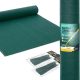 Shade net for fence - Agroteka protective net with fastening straps, 1.2x50 m, green