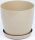  BratGO flowerpot 28 cm x 28 x 25.1 cm diameter 28 cm plastic in the colors brown and beige