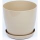  BratGO flowerpot 28 cm x 28 x 25.1 cm diameter 28 cm plastic in the colors brown and beige