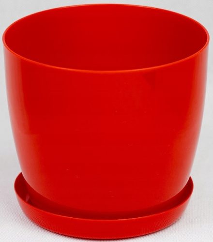  BratGO flowerpot 28 cm x 28 x 25.1 cm diameter 28 cm plastic in red tones